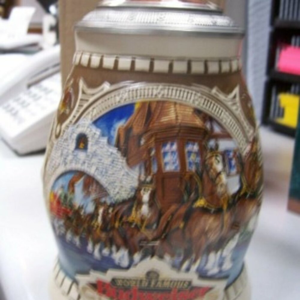 Anheuser-Busch Budweiser Clydesdales at the Bauernhof 1995 Charter Stein